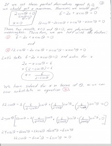 Page 2, Solution.  Max/Min Problem Using Partial Derivatives